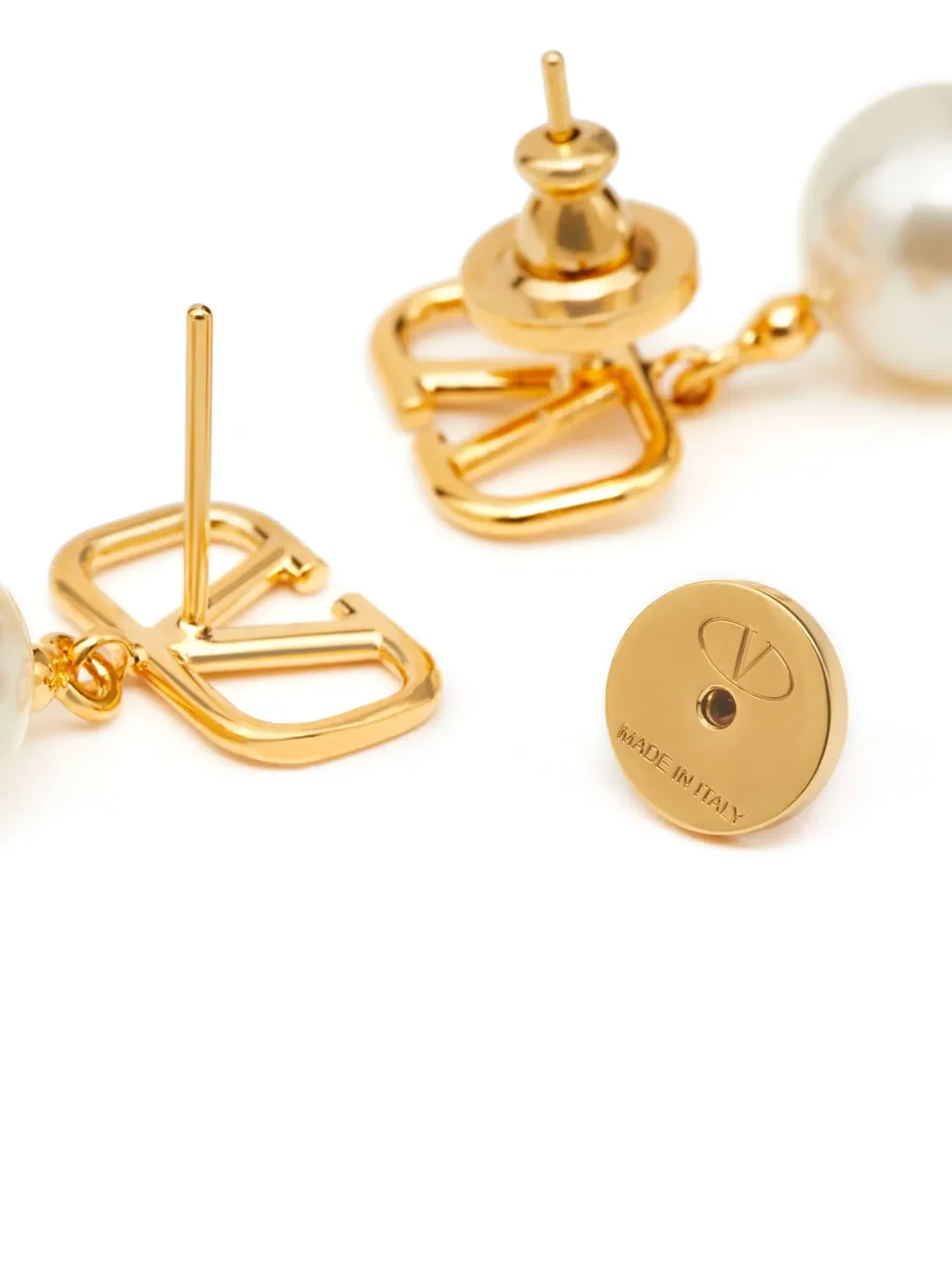 серьги с логотипом VLogo Signature и кристаллами Swarovski 10
