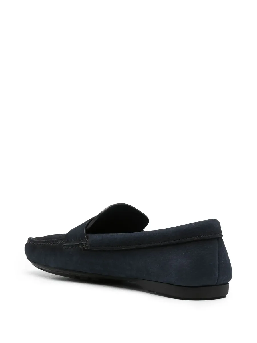 pebbled-leather loafers 6