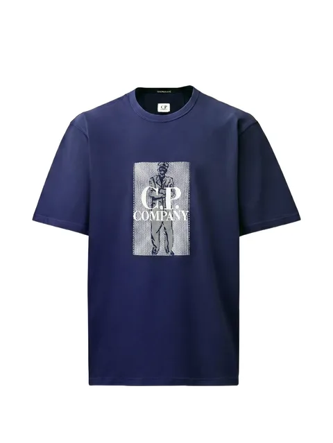 30/2 mercerized jersey twisted short sleeve chest logo T-shirt