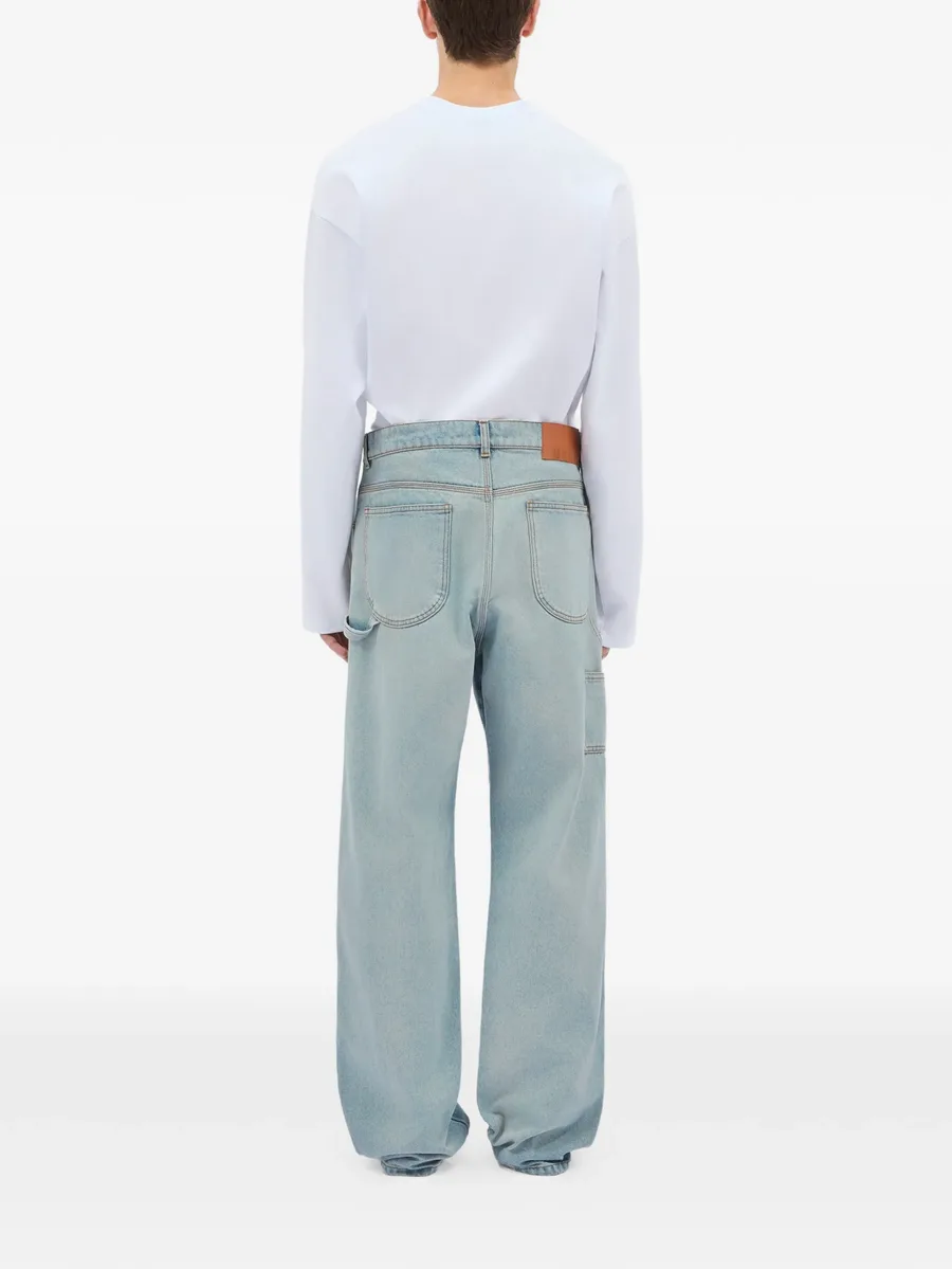 logo-embroidered pocket jeans 8