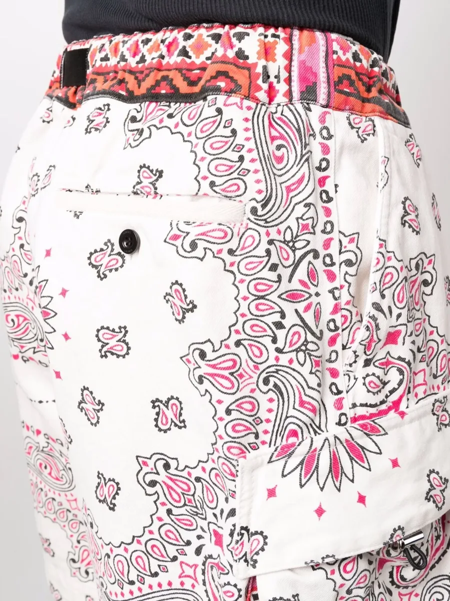 bandana-print cargo shorts 9