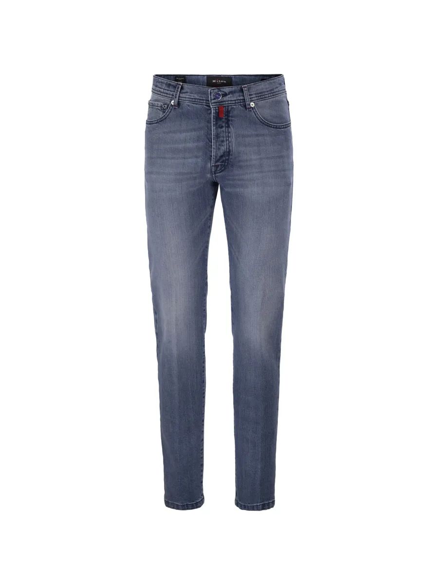 faded five-pocket slim-fit jeans 1