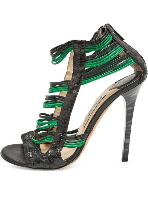 strap-embellishment sandals