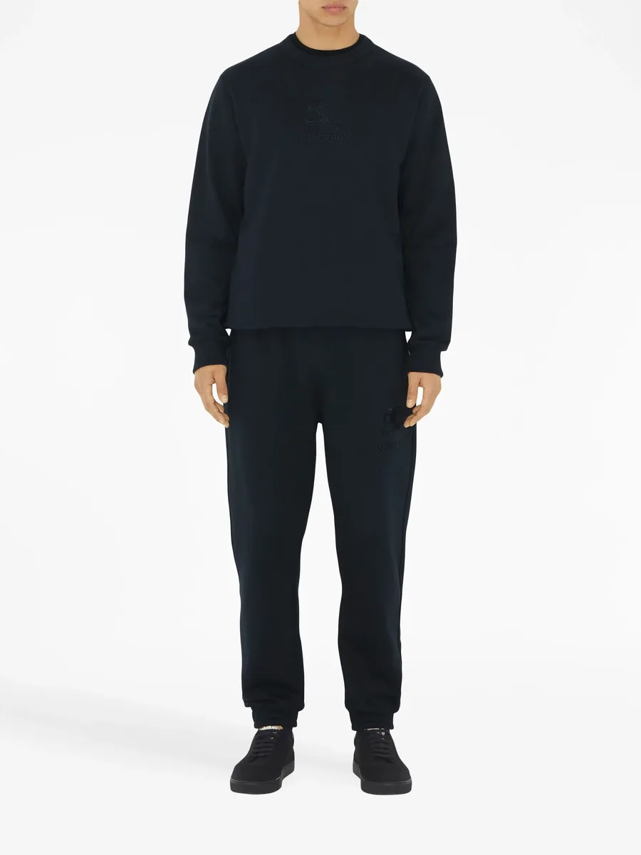 EKD-embroidered cotton track pants 3