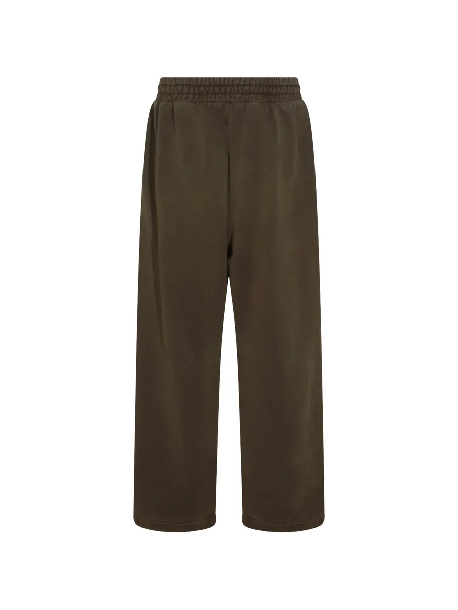 drawstring-waist logo-patch trousers 3