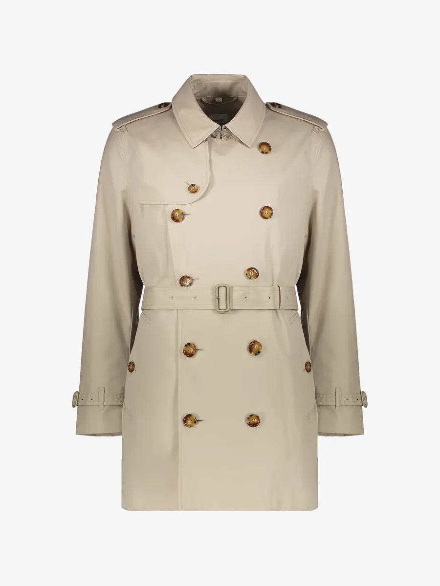 double-breasted belted trench coat 1