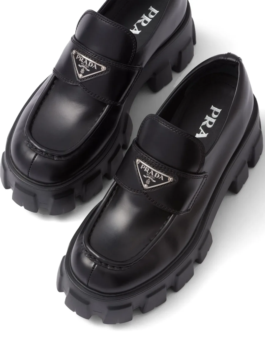 Monolith brushed leather loafers 11