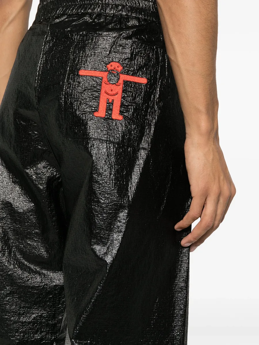 embroidered-logo trousers 9