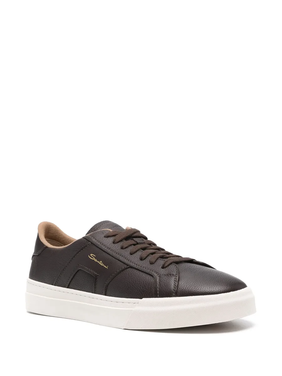lace-up leather sneakers 3