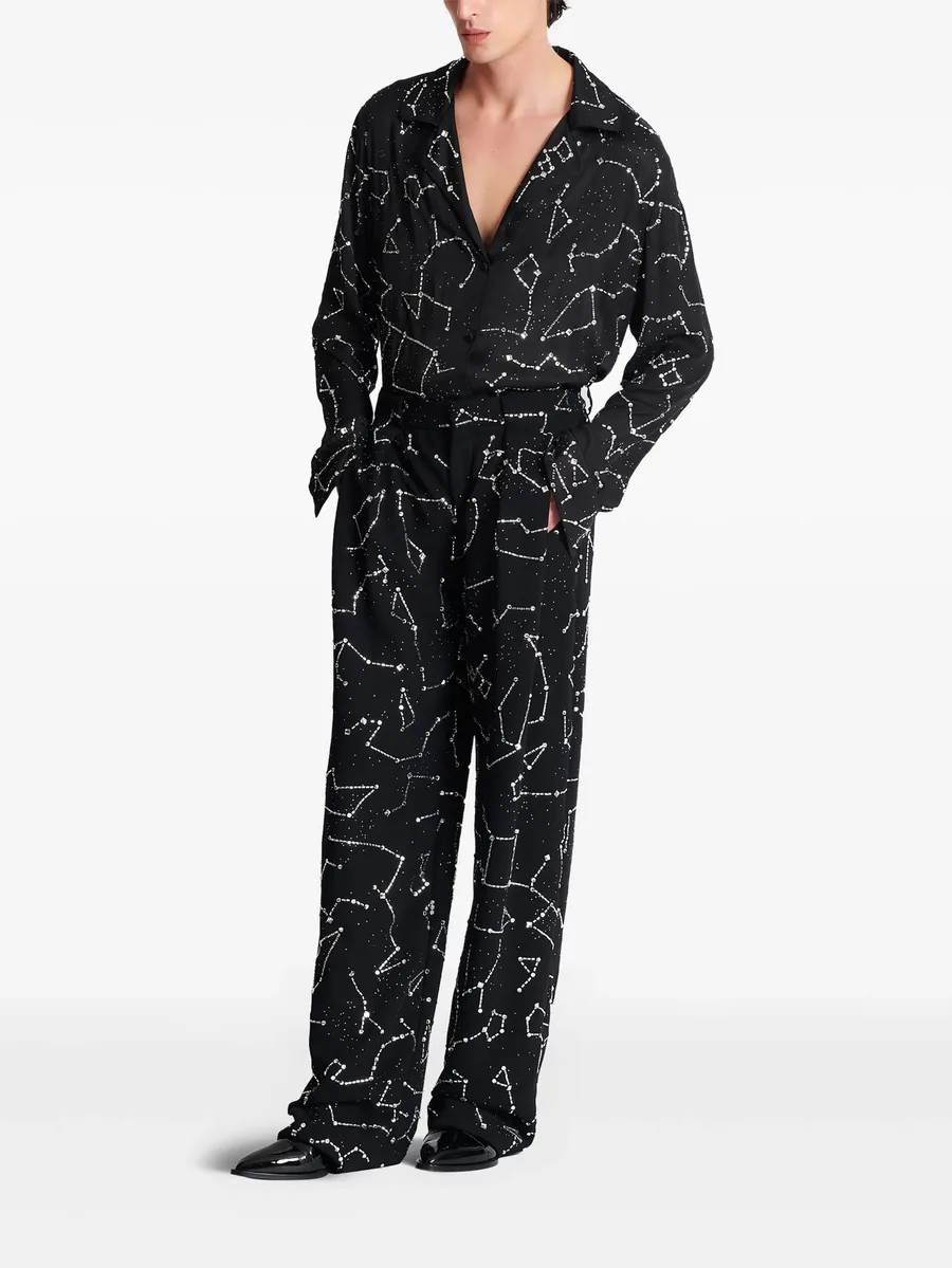 constellation embroidered trousers 6
