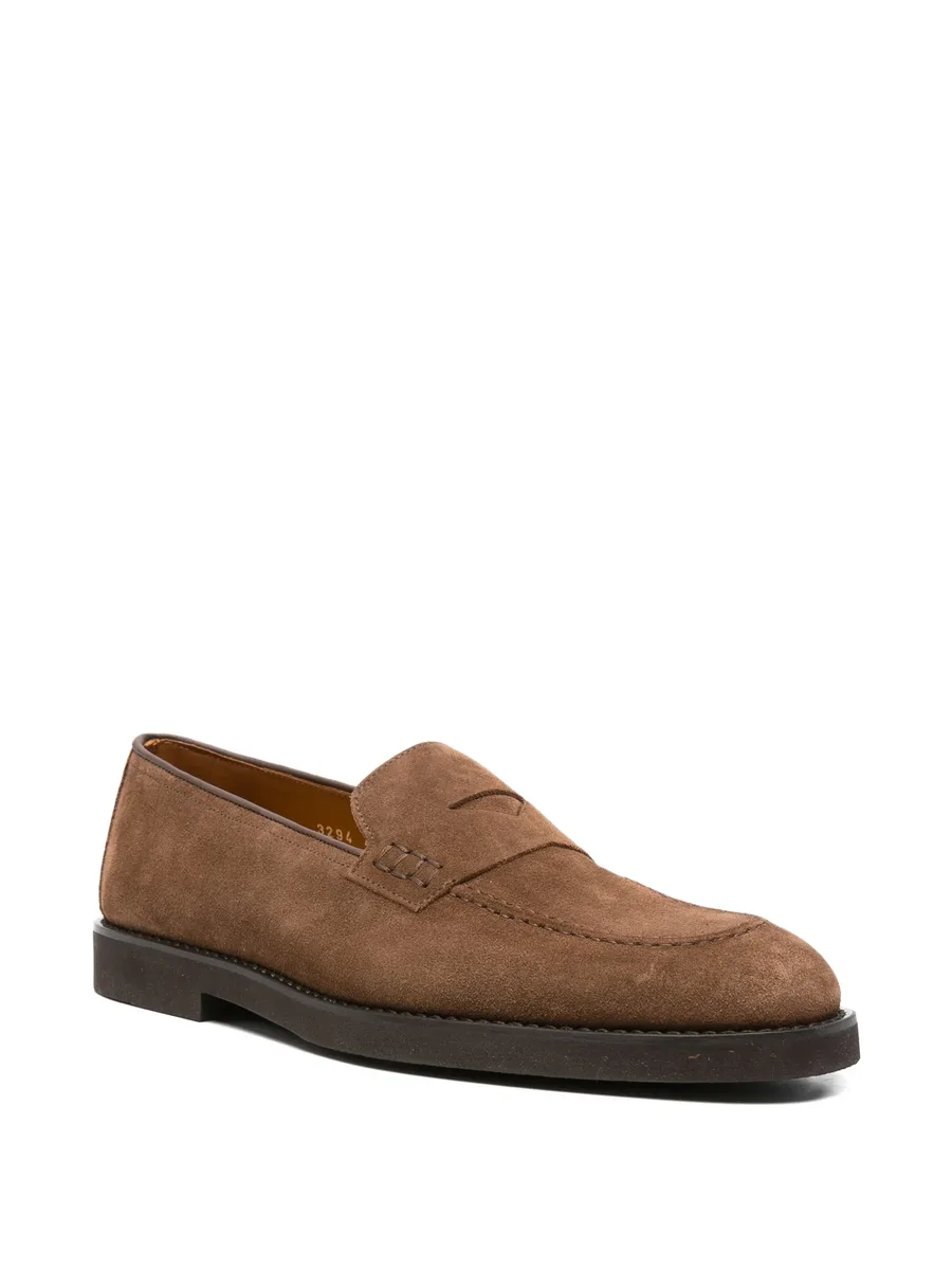 panelled suede loafers 4