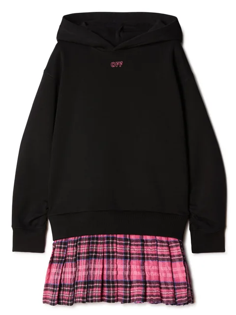 клетчатое платье Off Stamp с капюшоном
