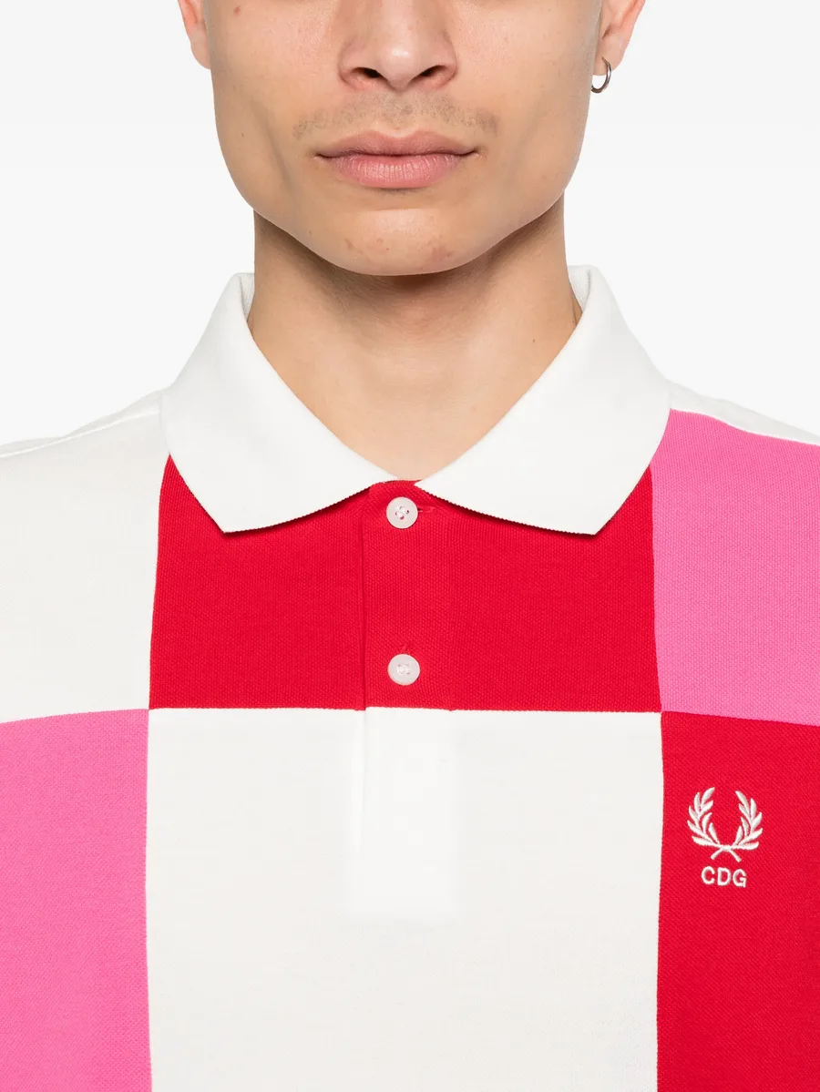 рубашка поло в технике пэчворк из коллаборации с Fred Perry 10