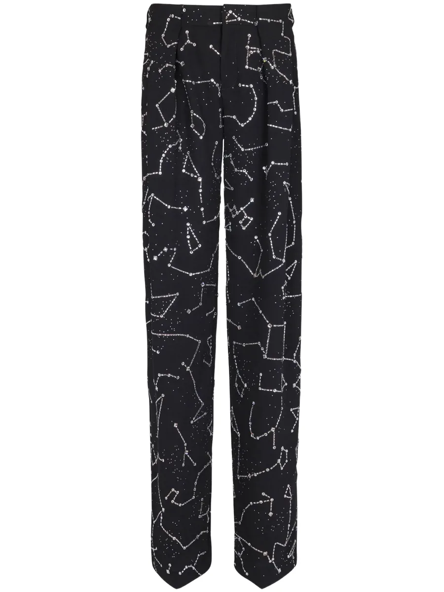 constellation embroidered trousers 1