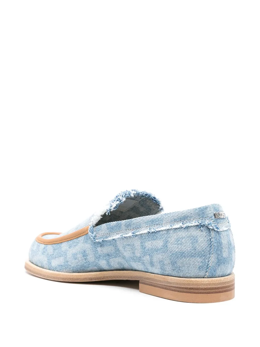 monogram-print denim loafers 6