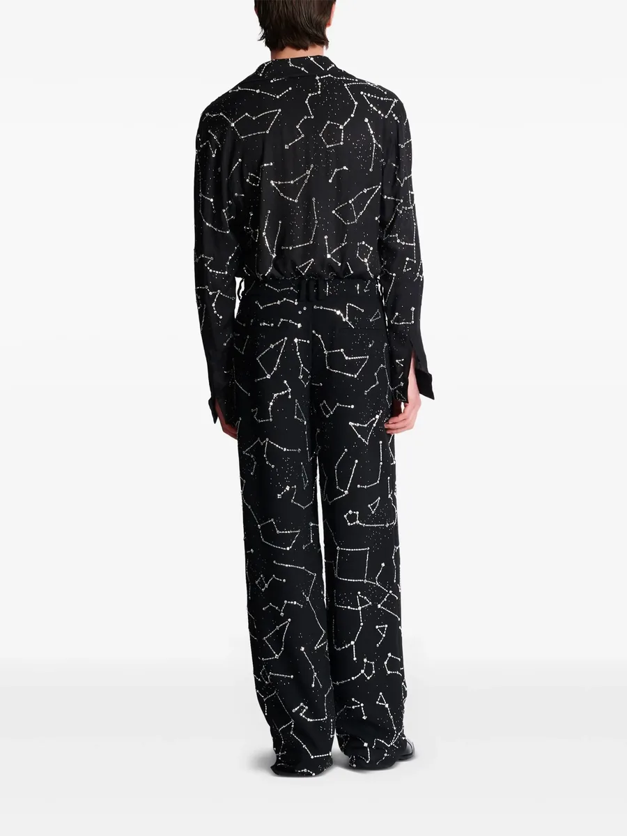 constellation embroidered trousers 8