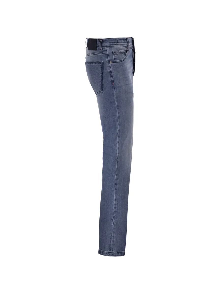 faded five-pocket slim-fit jeans 3