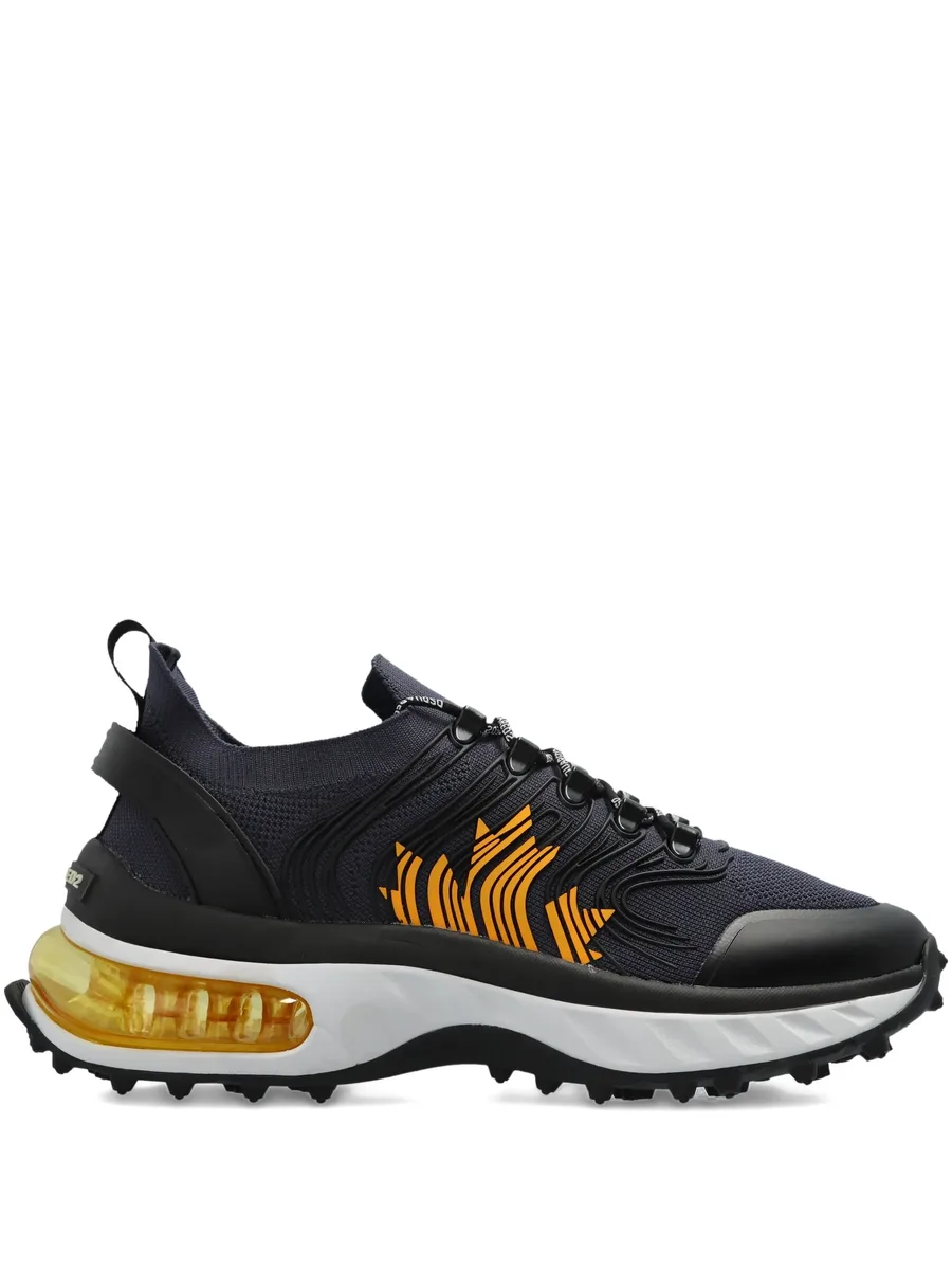 wave-patterned lace-up low-top sneakers 2
