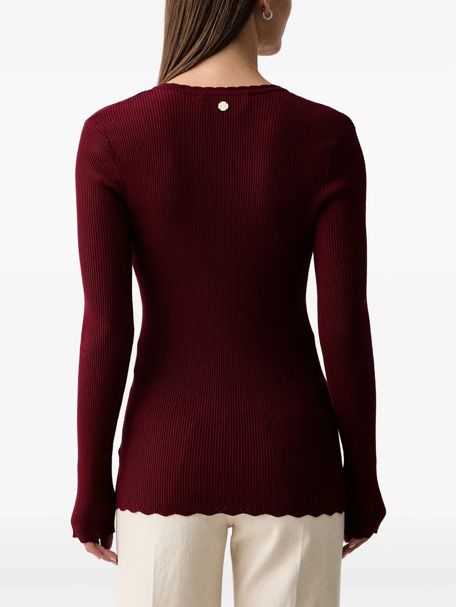ribbed scalloped-edge sweater 3