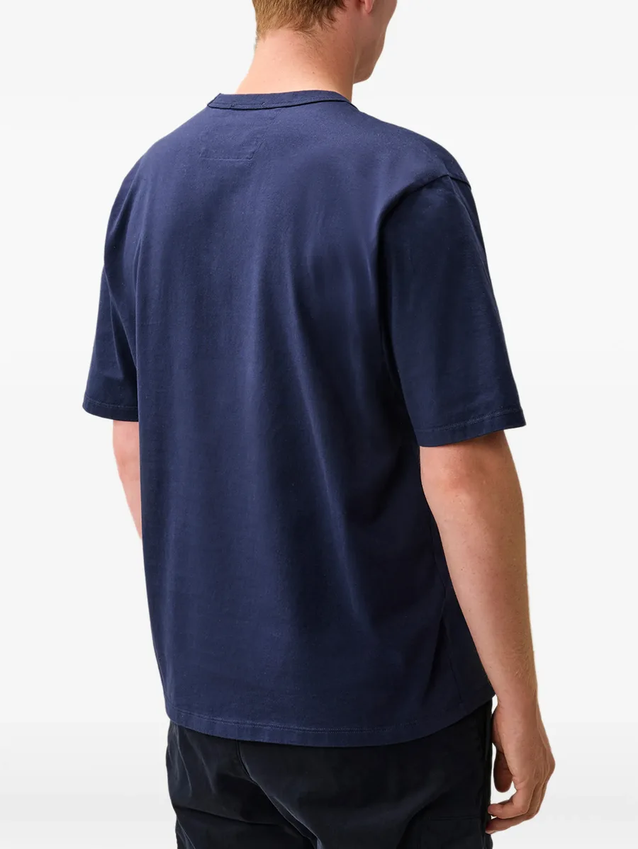 30/2 mercerized jersey twisted short sleeve chest logo T-shirt 4