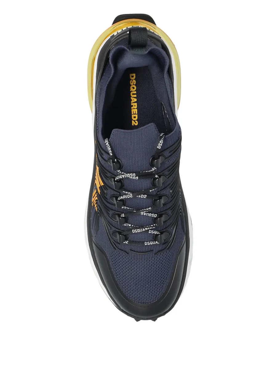 wave-patterned lace-up low-top sneakers 5