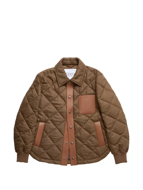 snap-button quilted jacket