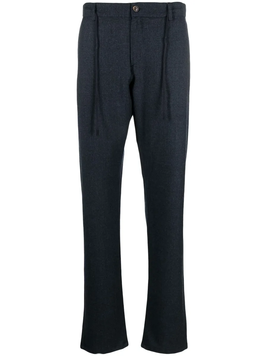 drawstring-waist chinos 1