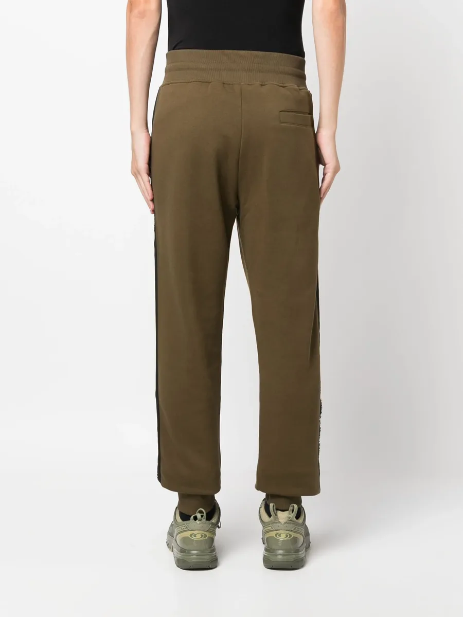 logo-tape detail cotton track pants 7