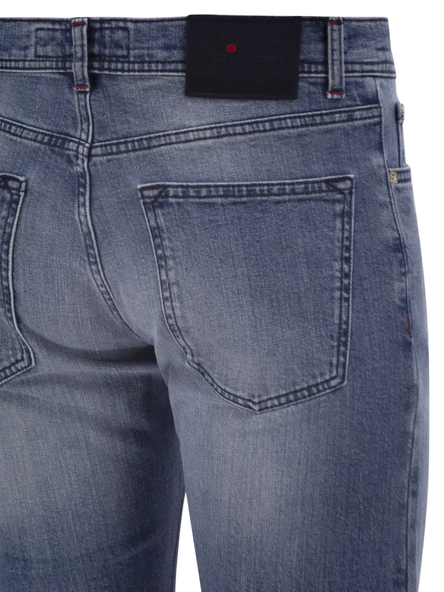 faded five-pocket slim-fit jeans 4