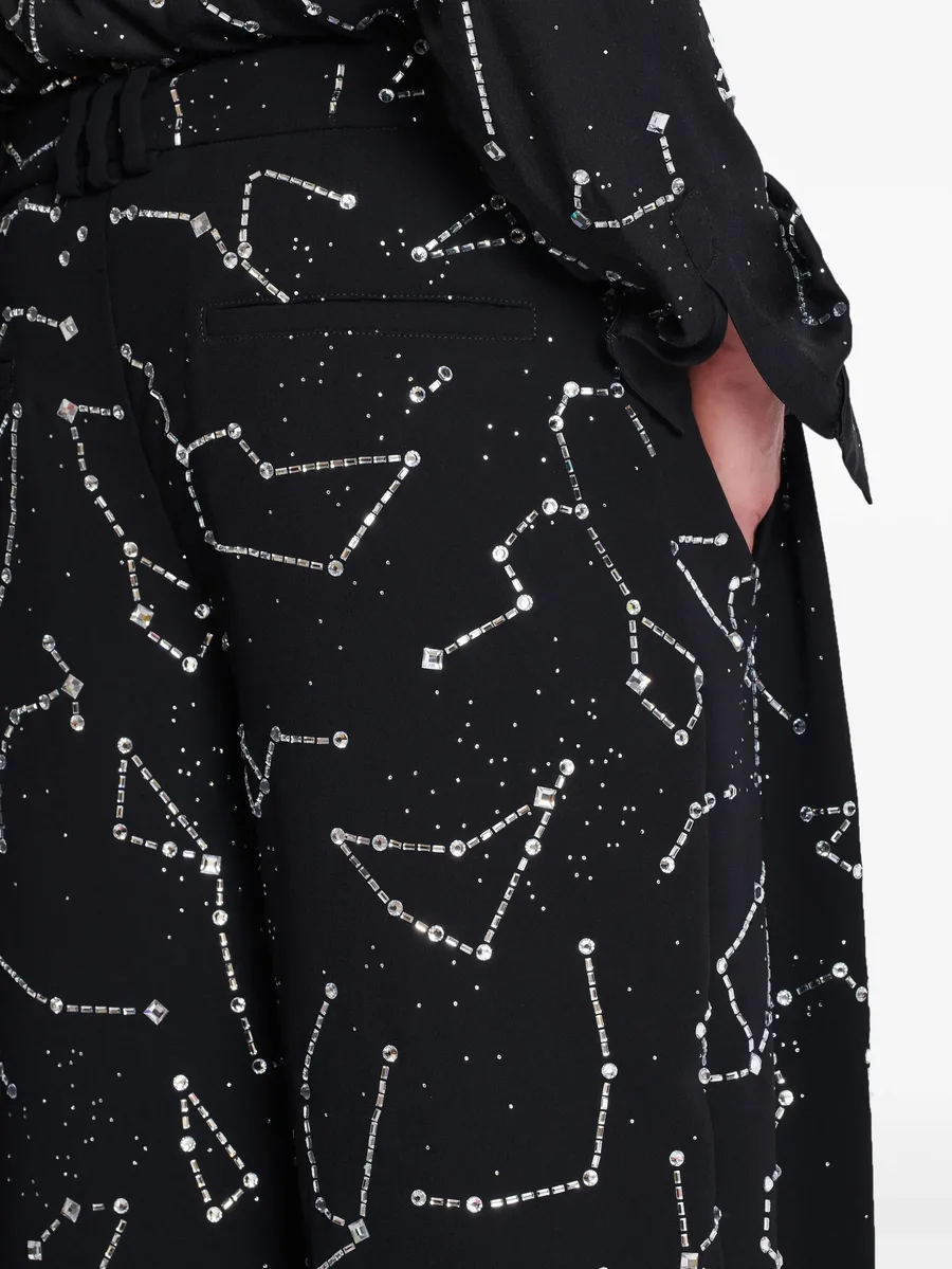 constellation embroidered trousers 11