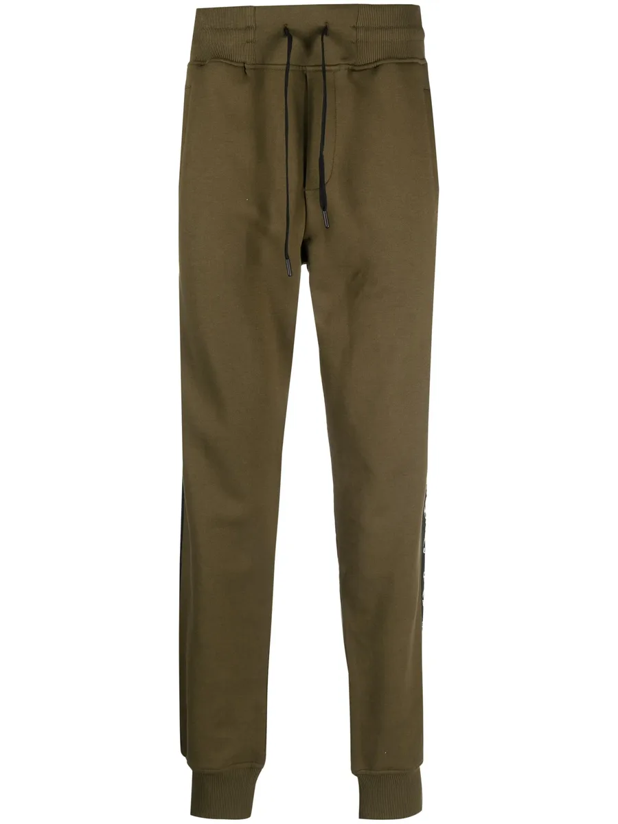 logo-tape detail cotton track pants 1