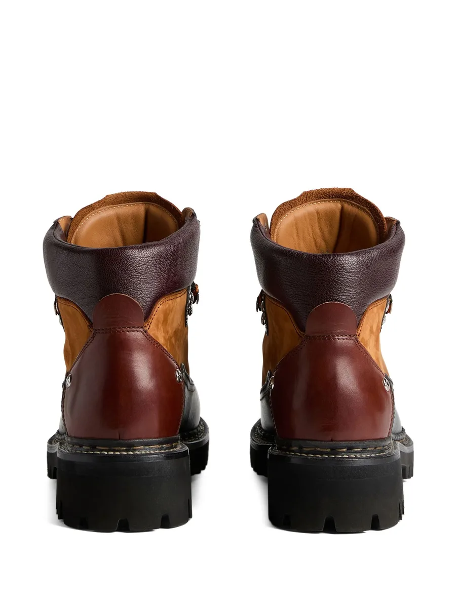 panelled leather hiking boots 5