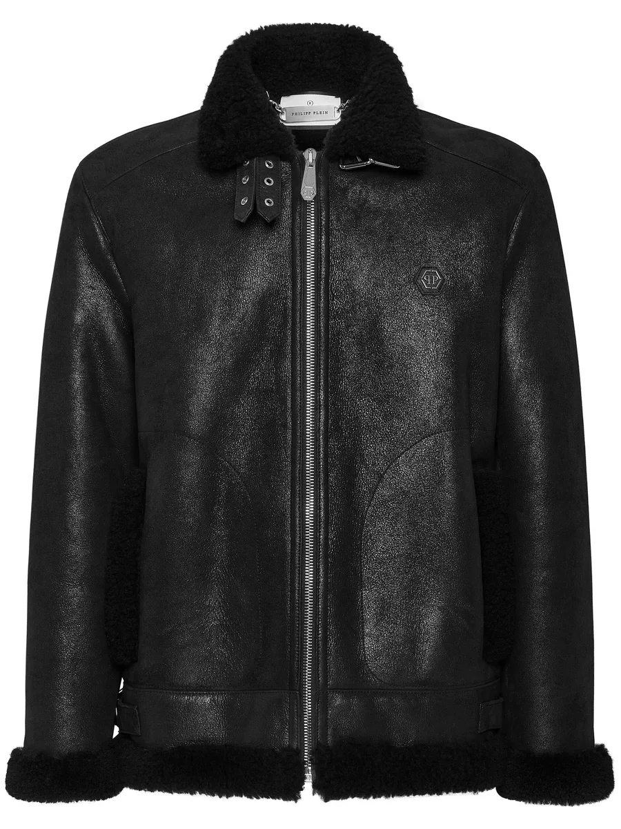 shearling biker jacket 2
