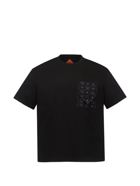 visetos-print pocket t-shirt