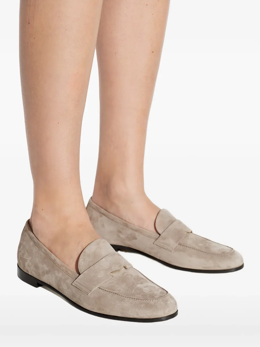 panelled slip-on loafers 10