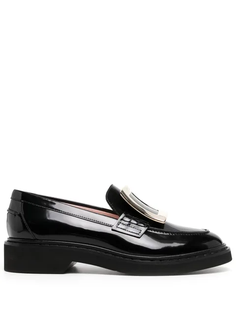 buckle-detail leather loafers