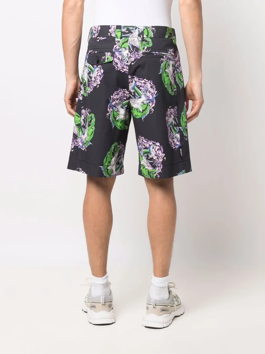 graphic-print straight-leg shorts 7
