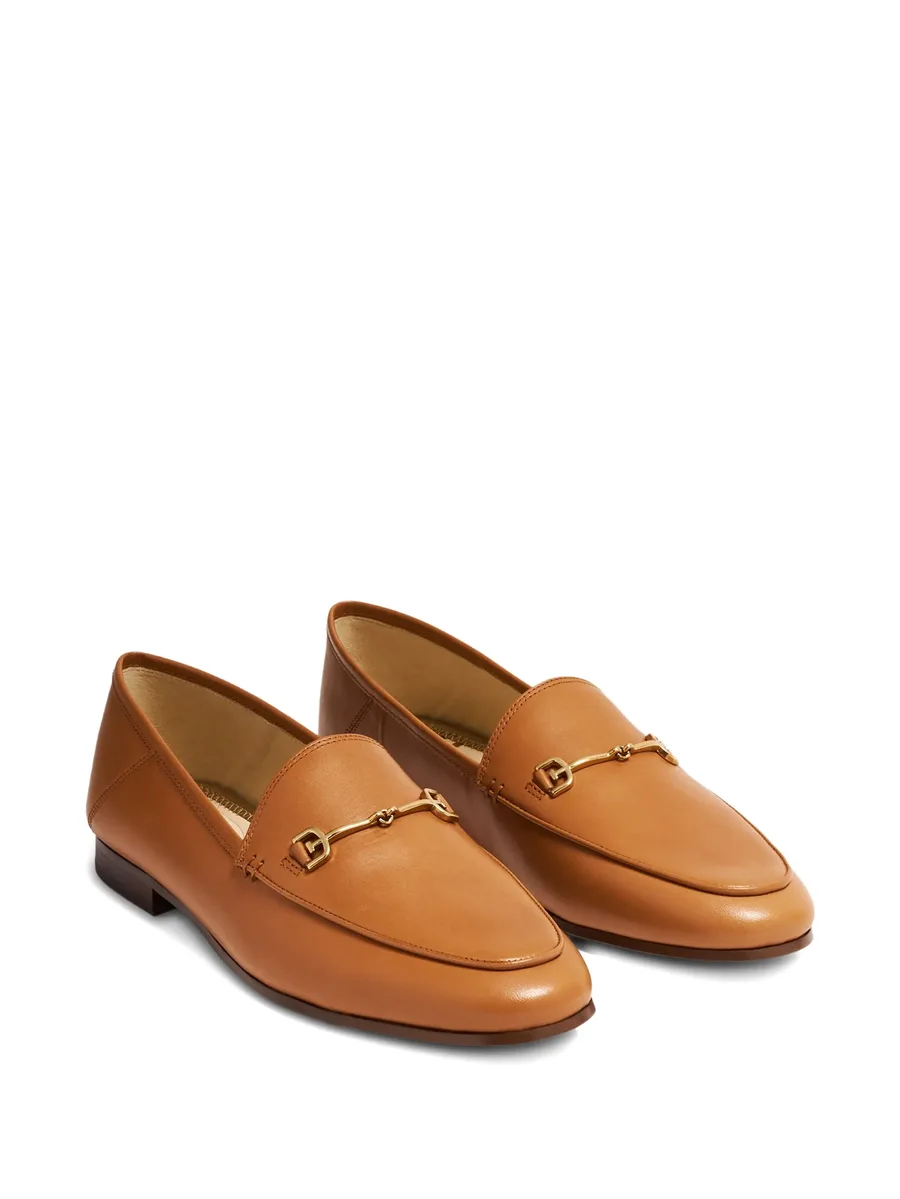 Loraine Bit metallic-horsebit leather loafers 4
