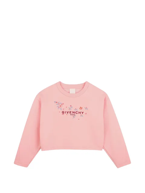 floral-print logo-print sweatshirt