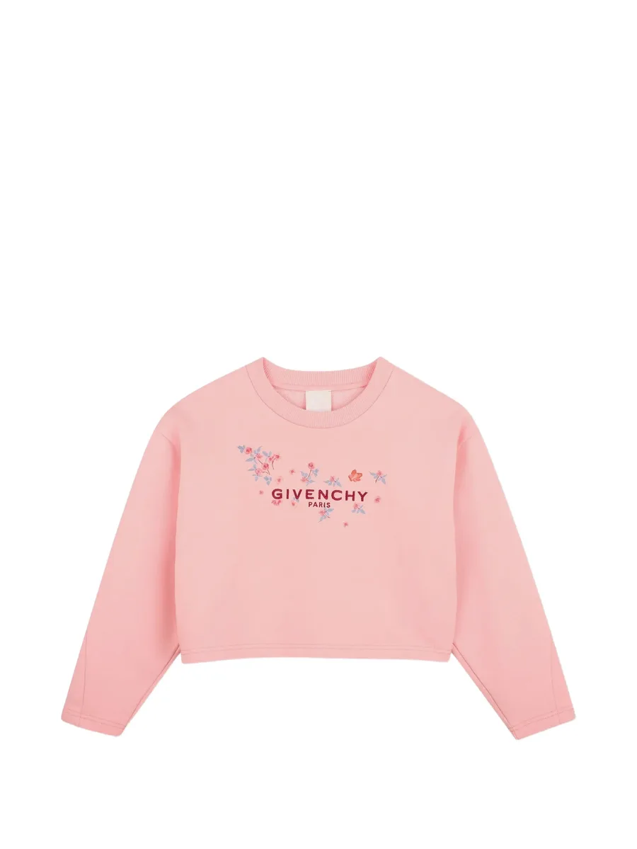 floral-print logo-print sweatshirt 1