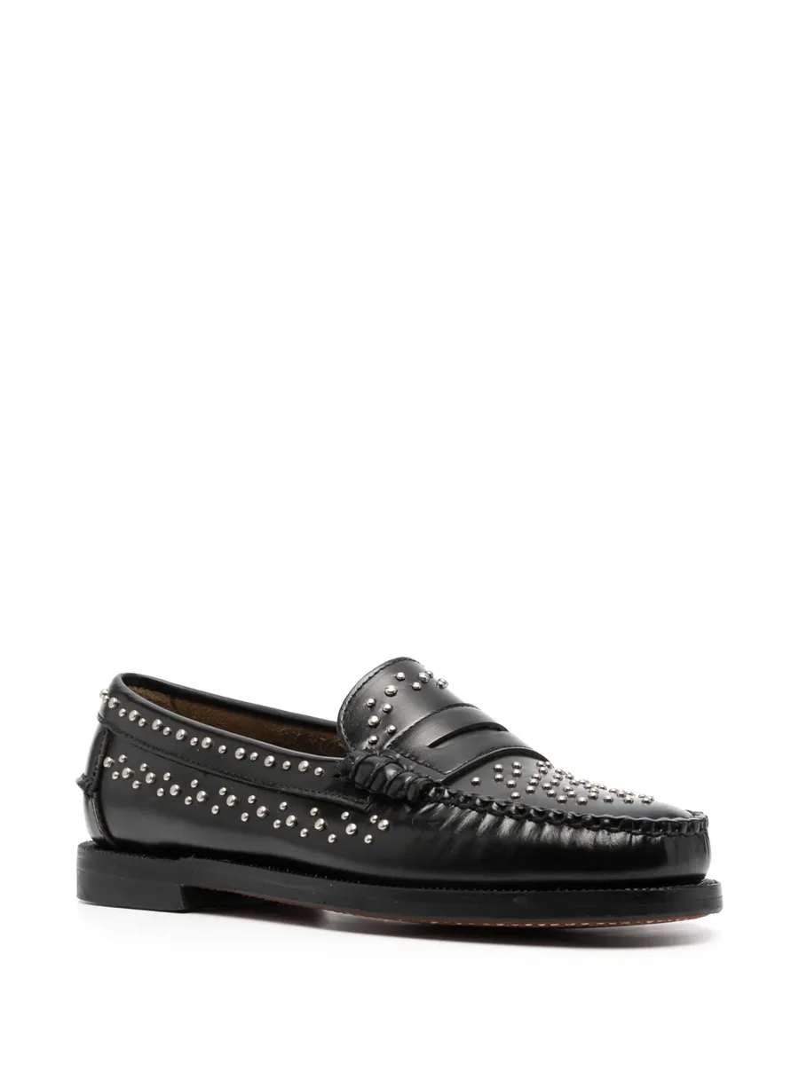 stud-embellished leather loafers 3