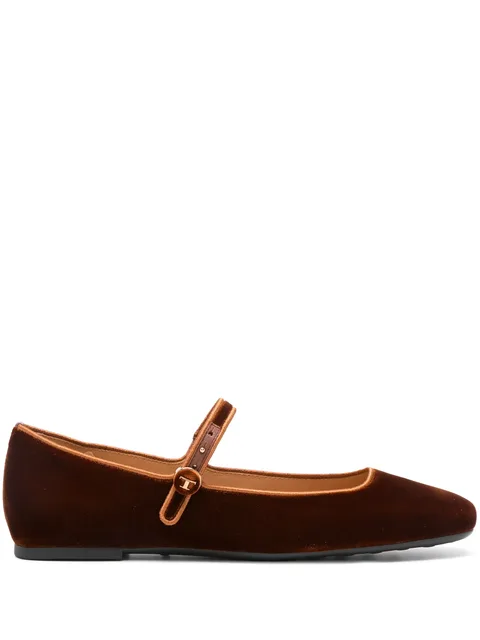 velour ballerina shoes
