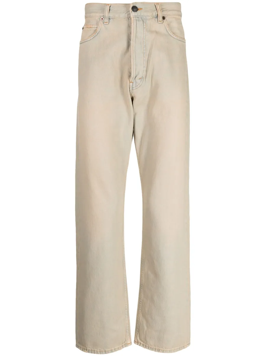 mineral-dyed high-rise wide-leg jeans 1