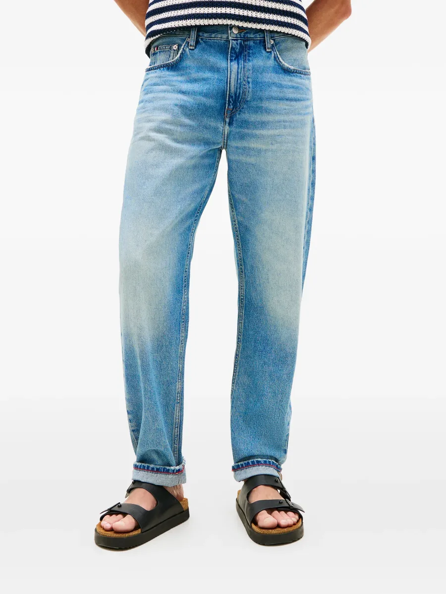 Harlem regular-fit faded-effect straight-leg denim jeans 7