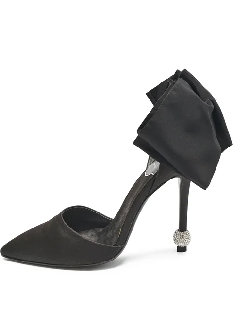 pre-owned 110mm bow-detailed stiletto pumps