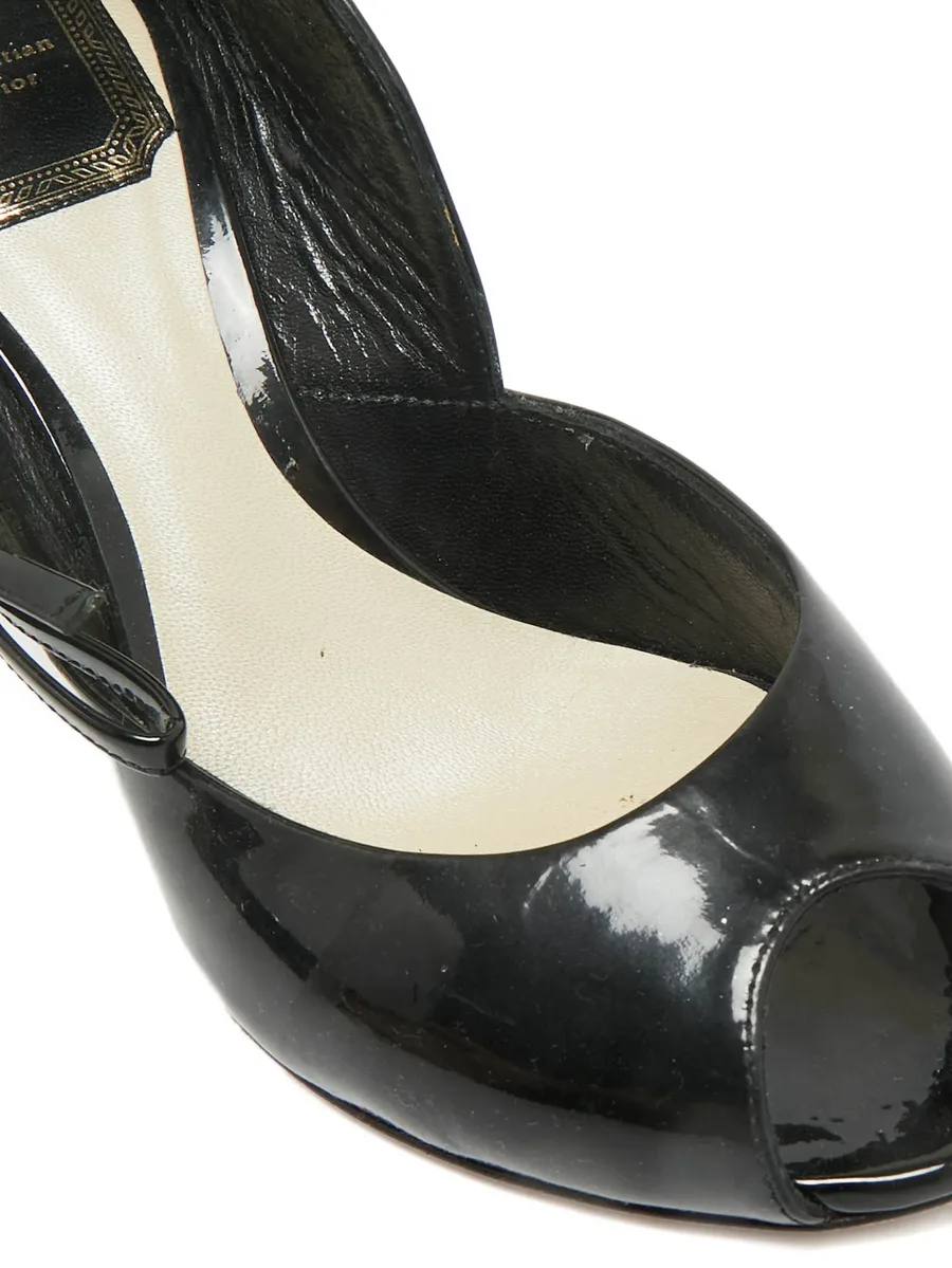 peep-toe bow-detail pumps 7