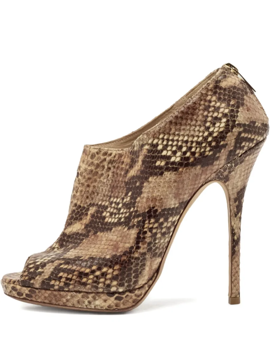 130mm Glint snakeskin-effect pumps 2