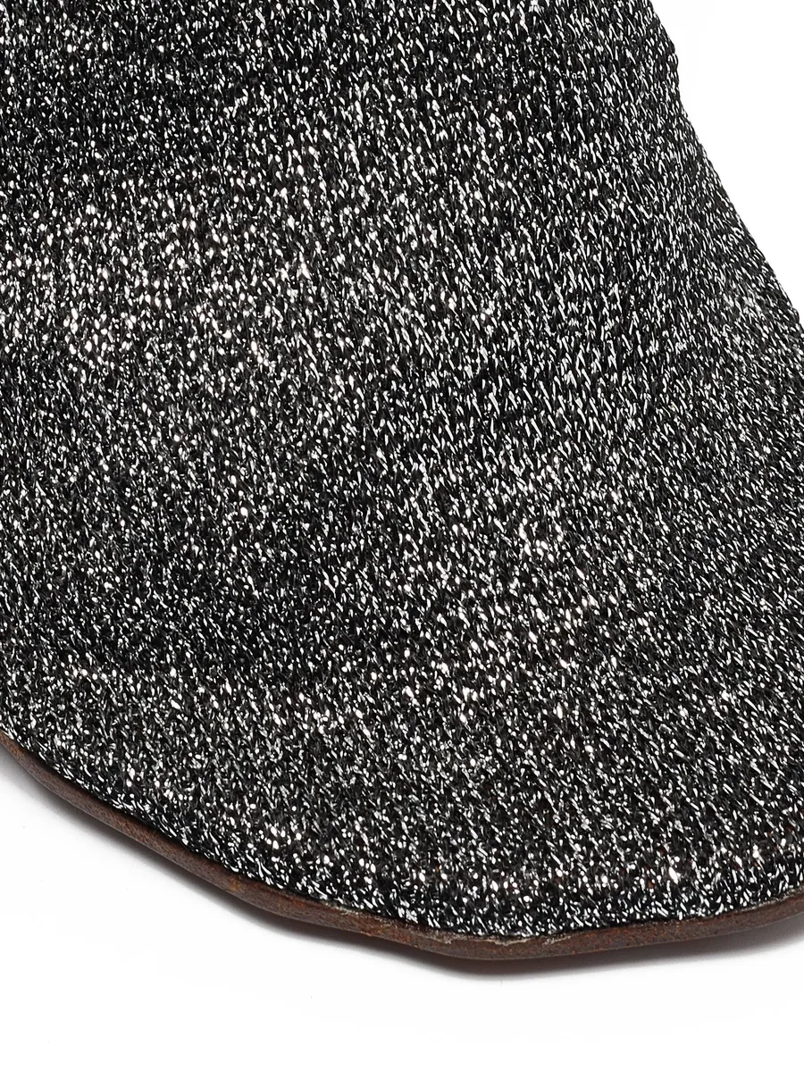 pre-owned 90mm metallic sock boots 9