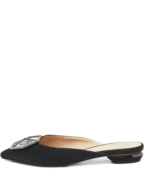 pre-owned Eden geometric-embellishment mules
