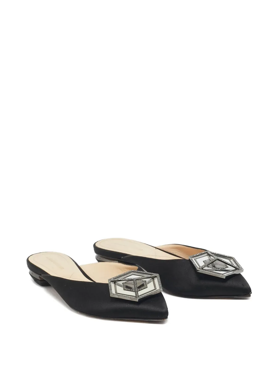 pre-owned Eden geometric-embellishment mules 6